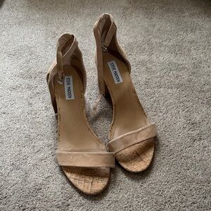 Steve Madden Beige Open-Toe Heels
